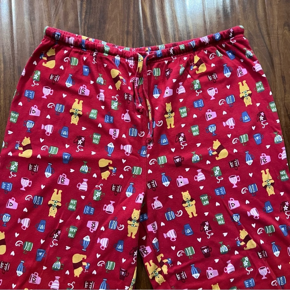 Vintage Disney Store Winnie the Pooh Red Pajama Set size large/XL - Picture 9 of 12